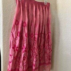 Floral Summer Tiered Midi Skirt Set of 5